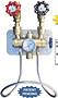 Duramix 8000GM-B Series Bronze Steam & Cold Water Mixing Unit